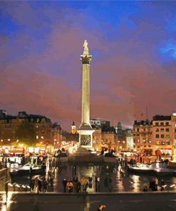 Trafalgar Square At Night paint by numbers