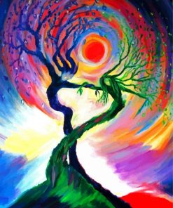Twin Tree Art paint by numbers
