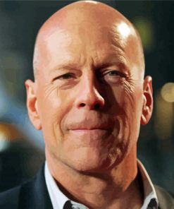 Actor Bruce Willis paint by number