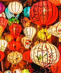 Vietnamese Lanterns paint by numbers
