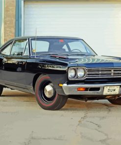 Black 1969 Plymouth Roadrunner paint by numbers