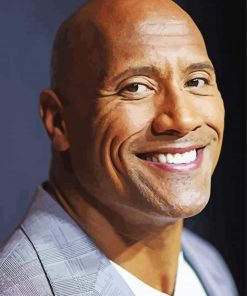 Aesthetic Dwayne Johnson paint by number