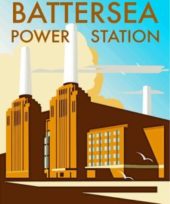 Battersea Power Station Poster paint by numbers