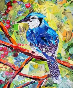 Bird Collage paint by numbers