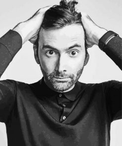 Black And White David Tennant paint by number
