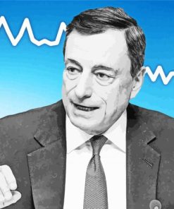 Black And White Mario Draghi paint by number