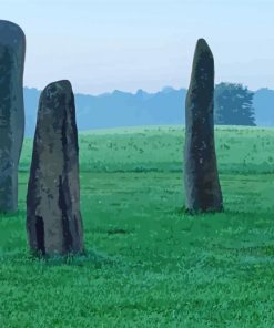Black Standing Stones paint by numbers