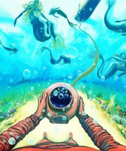 Diving Illustration Art paint by number