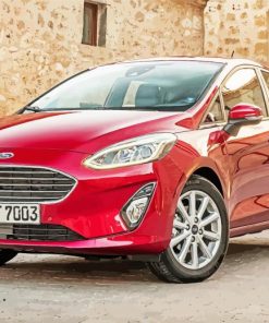 Ford Fiesta Red Car paint by numbers
