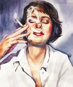 Girl Smoking Natalia Veyner paint by number