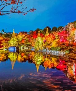 Mejiro Autumn Garden Lightup paint by numbers