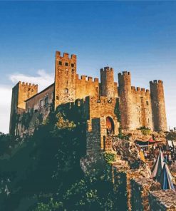 Obidos Castle paint by number