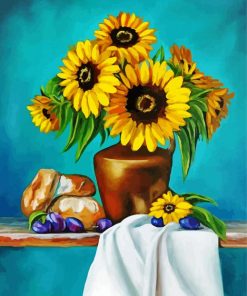Sunflowers In Vase paint by numbers