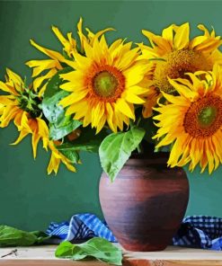 Sunflowers Vase paint by numbers
