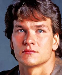 Young Patrick Swayze paint by numbers