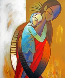 Abstract Mother And Child paint by numbers