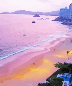 Acapulco Beach Sunset paint by numbers