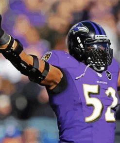 American Football player Ray Lewis paint by numbers