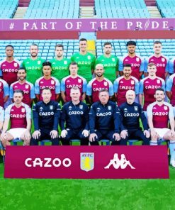 Aston Villa Football Team paint by numbers