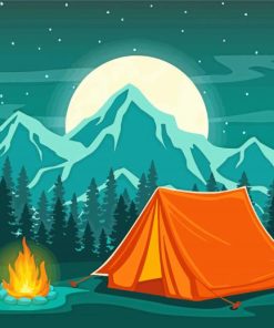 Aesthetic Camping Scenes paint by numbers