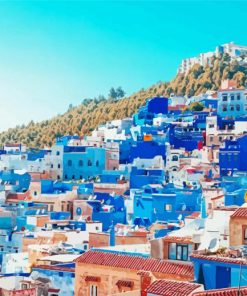 Chefchaouen Blue Houses Paint By Numbers