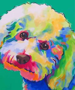 Colorful Cockapoo Art paint by numbers