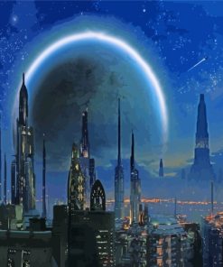 Coruscant At Night paint by numbers