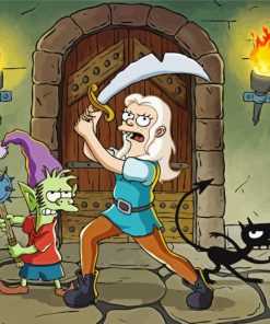 Disenchantment Characters paint by numbers