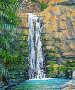 Ein Gedi Waterfall Art paint by numbers
