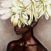 Floral Black Woman paint by numbers