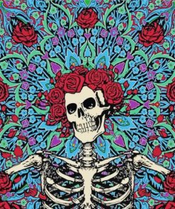 Floral Skulls paint by numbers