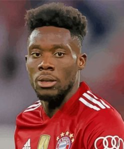 Footballer Alphonso Davies paint by numbers