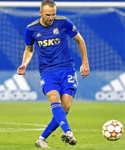 Footballer Josip Misic paint by numbers