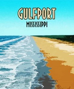 Gulfport Mississippi Poster paint by numbers