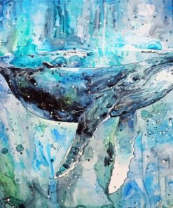Humpback Whale Art paint by numbers