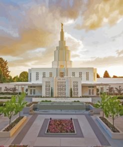 Idaho Falls Temple paint by numbers