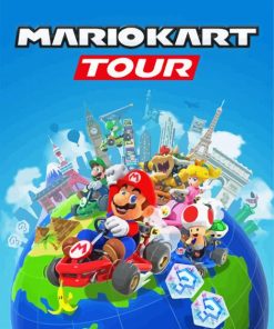Mario Kart Game paint by numbers