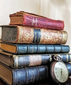 Old Books And Clocks paint by numbers