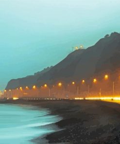 Peru Ocean Coast Light paint by numbers