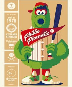 Phillie Phanatic Poster paint by numbers