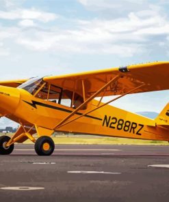 Piper Cub Aircraft paint by numbers