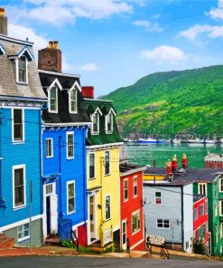 Saint Johns Colorful Buildings paint by numbers