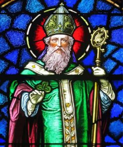 Saint Patrick Stained Glass paint by numbers