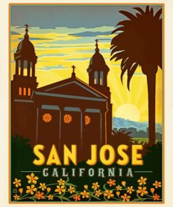San Jose California Poster paint by numbers
