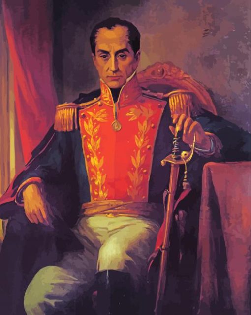 Simon Bolivar Former President Paint By Numbers