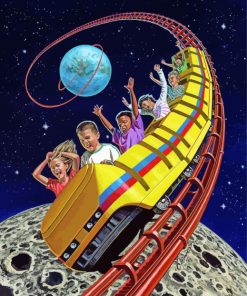 Space Roller Coasters paint by numbers