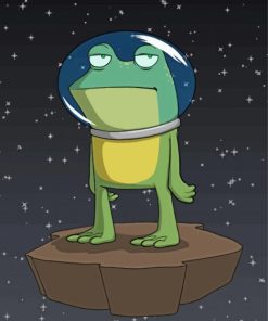 Space Frog Illustration paint by numbers