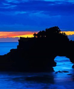 Tanah Lot Silhouette paint by numbers