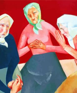Three Old Ladies paint by numbers