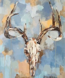 Abstract Deer Skull paint by numbers